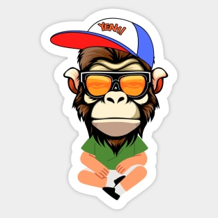 Skater Monkey Sticker